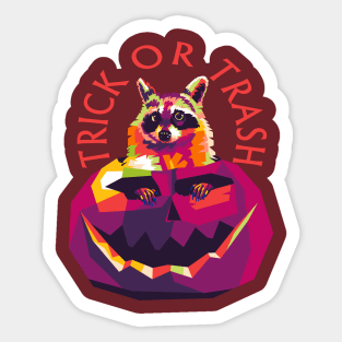 trick or trash Sticker